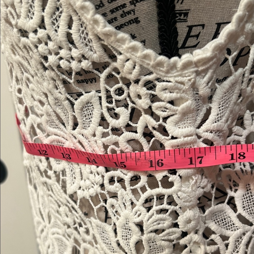 LOFT Ivory Floral Lace Tank Top - Picture 5 of 5